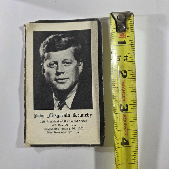 John F. Kennedy Memorial Prayer Card vtg ephemera president history - Picture 3 of 3